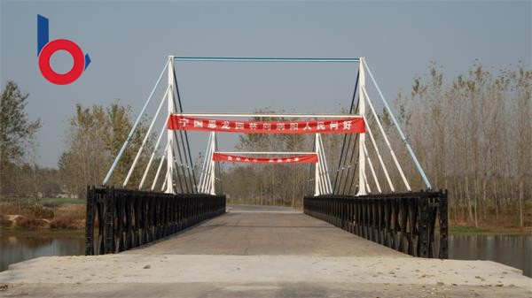 安徽渦陽(yáng)交通局武家河老子廟雙車(chē)道永久貝雷鋼橋